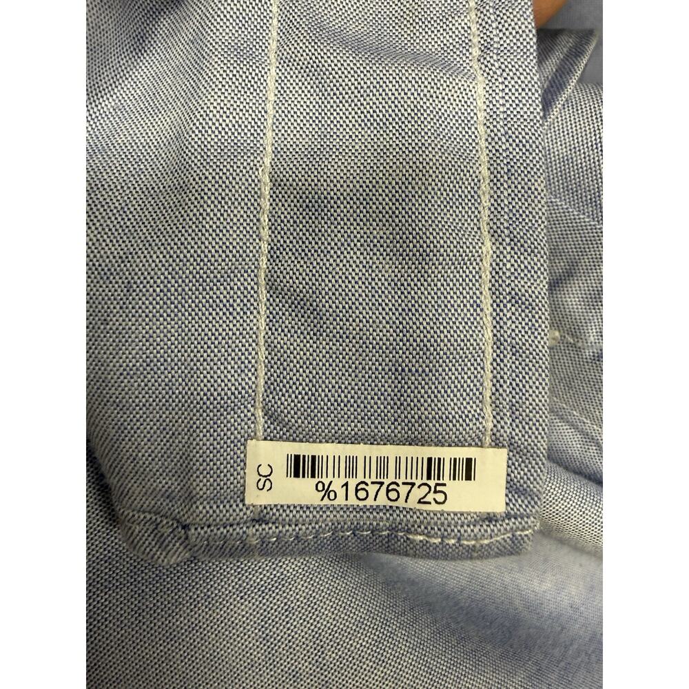 Lauren Ralph Lauren Blue Non-Iron Long Sleeve Shirt Size 17.5. 36/37 Button Down - Picture 5 of 8